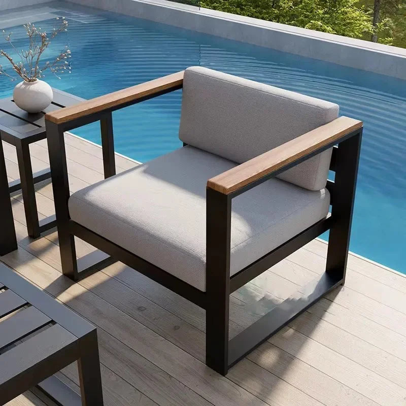 canapés de jardin en aluminium étanche mobilier extérieur combiné