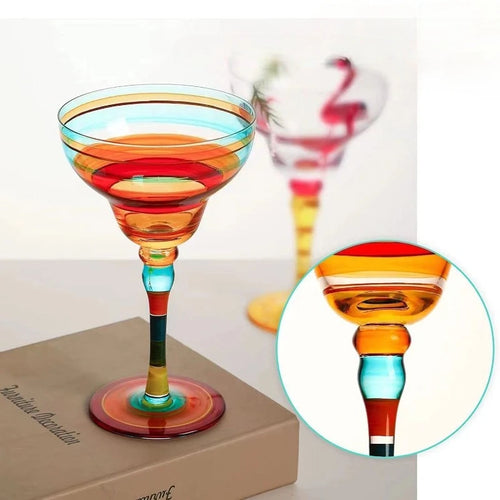 Verre cocktail fait main style margarita champagne créatif