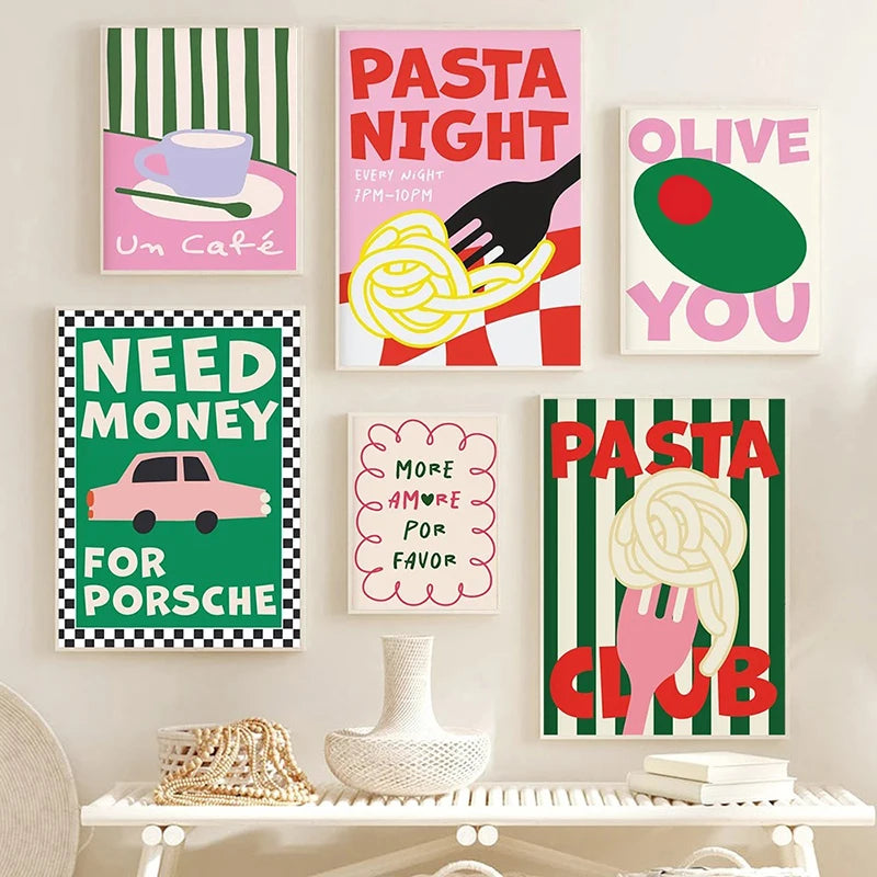 affiche de citation art alimentaire pour décoration murale