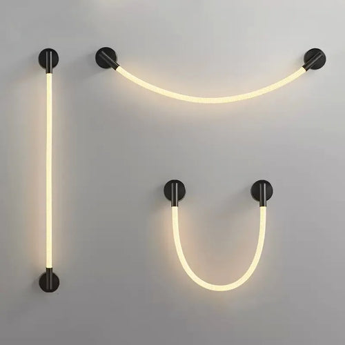 applique murale led en silicone et acier inoxydable pour intérieur - vue 3 sur 10