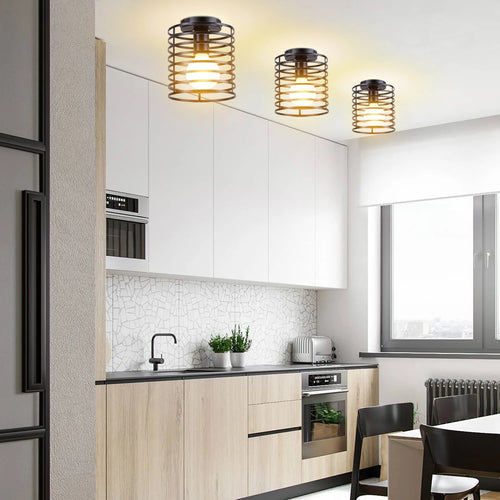 plafonnier moderne à leds style industriel vintage rétro loft - vue 3 sur 10