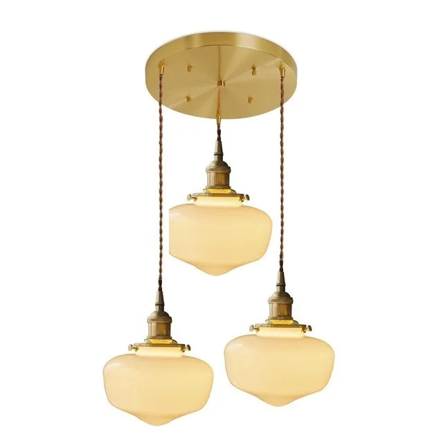 suspension led en verre avec prise en cuivre nordique moderne - vue 23 sur 28