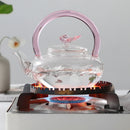 Théière papillon verre borosilicate résistante chaleur 500ml