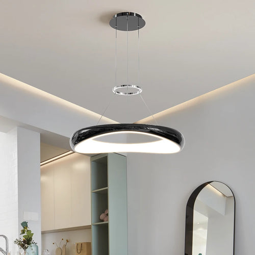 lustre led moderne nordique simple anneau restaurant bar - vue 5 sur 18