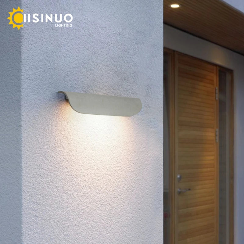 Applique murale extérieure extérieure IP65 étanche LED luminaires muraux finition blanche lumière en aluminium pour porte d'entrée de porche