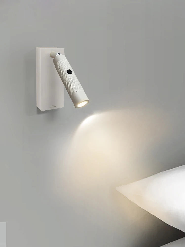 applique murale led réglable avec interrupteur et port usb