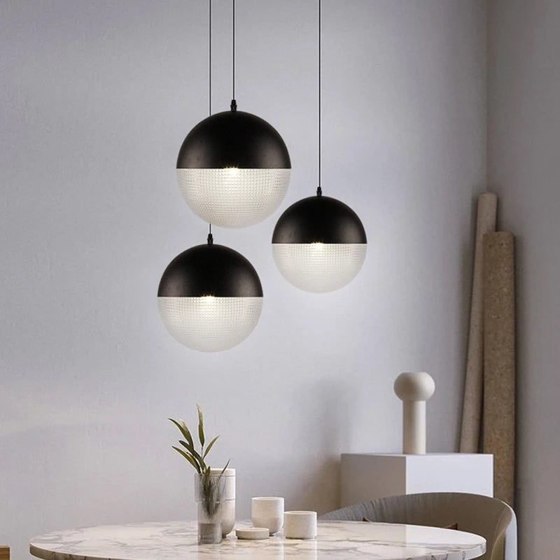 lampe suspendue sphérique design moderne pour intérieurs led