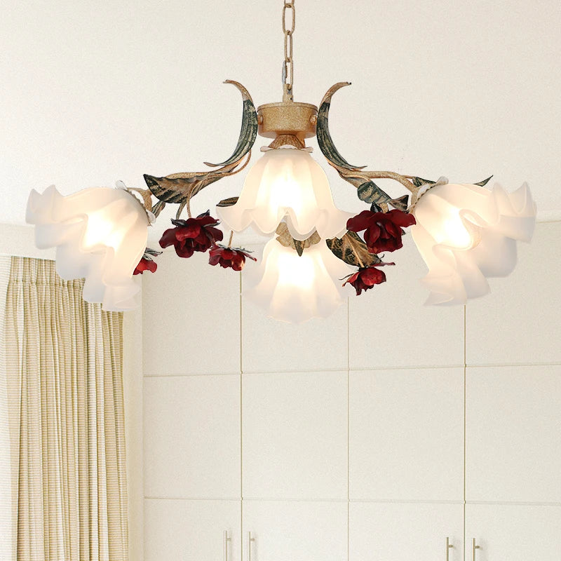 lustre rétro créatif pour restaurant vintage et salon romantique - vue 4 sur 9