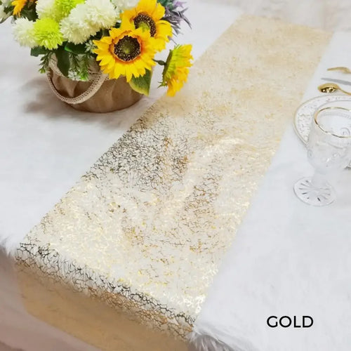 Chemin de table rose gold paillettes brillantes fête - vue 3 sur 7