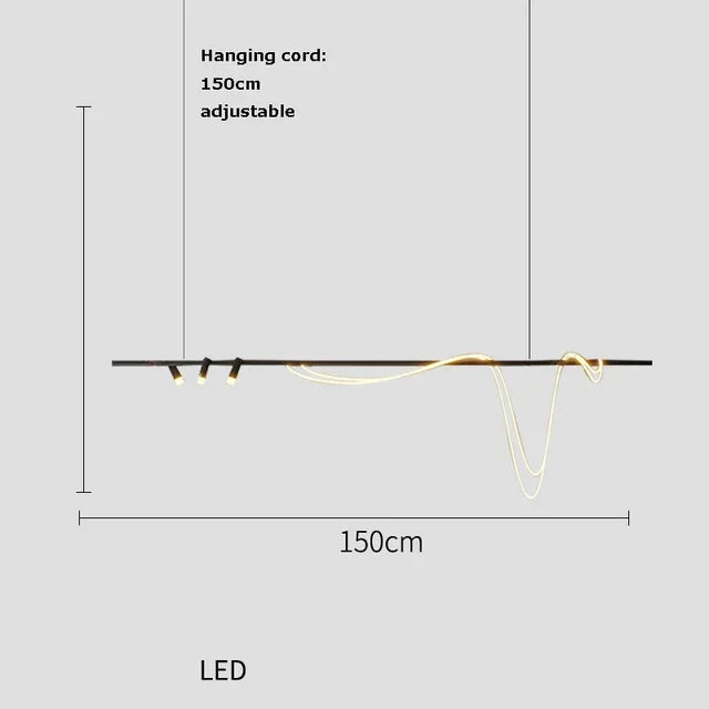lustre led nordique minimaliste design pour restaurant et bar