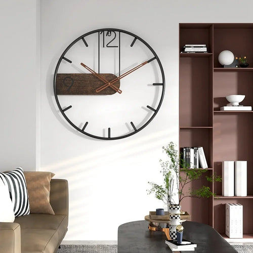 horloge murale nordique 3D en métal pour décoration moderne - vue 4 sur 5
