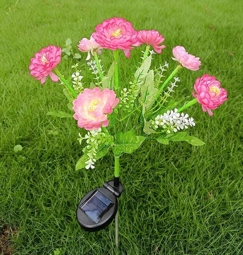 éclairage solaire en forme de rose pour jardin extérieur - vue 11 sur 11