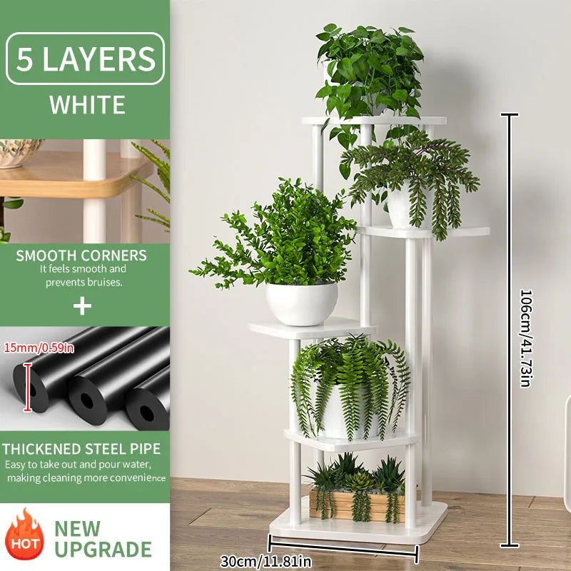 support en bois pour plantes et pots de fleurs intérieur