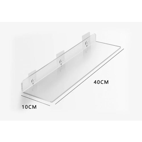 étagère murale flottante en acrylique transparent pour rangement organisé - vue 51 sur 57