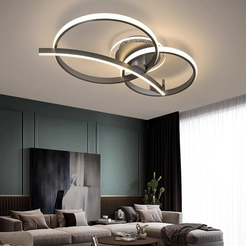 plafonnier nordique intelligent pour éclairage intérieur moderne - vue 4 sur 12