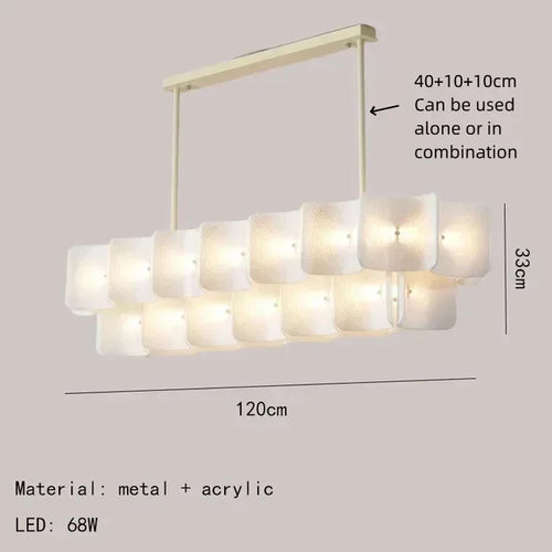 lustre moderne en acrylique style nordique lampe à LED suspendue - vue 11 sur 11