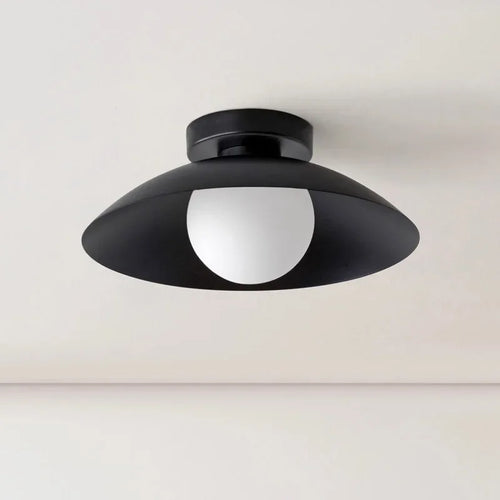 Plafonniers LED nordiques lampes d'abat-jour en métal coloré pour chambre salon vestiaire couloir allée entrée balcon lumière - vue 5 sur 10