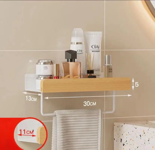 étagère en hêtre étanche pour rangement cuisine et salle de bain - vue 17 sur 20