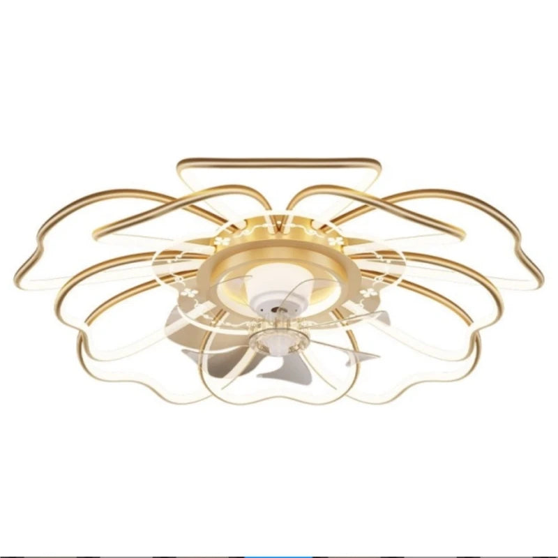 2023 Modern LED Chandelier Fixtures New Chinese Style Ceiling Fan Simple Rose Gold Living Room Chandelier - vue 7 sur 10
