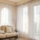 Voilage tulle léger moderne pour fenêtre salon chambre