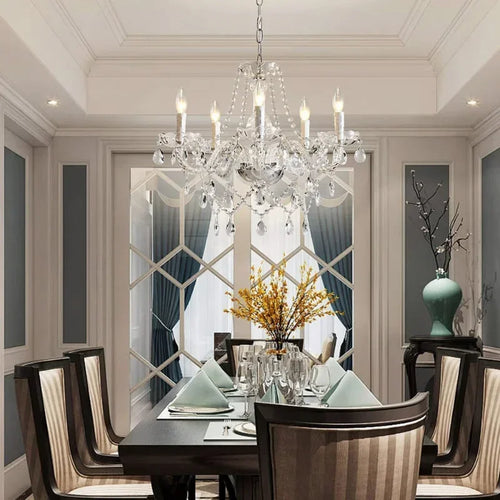 lustre en cristal moderne pour une décoration élégante et lumineuse - vue 8 sur 8