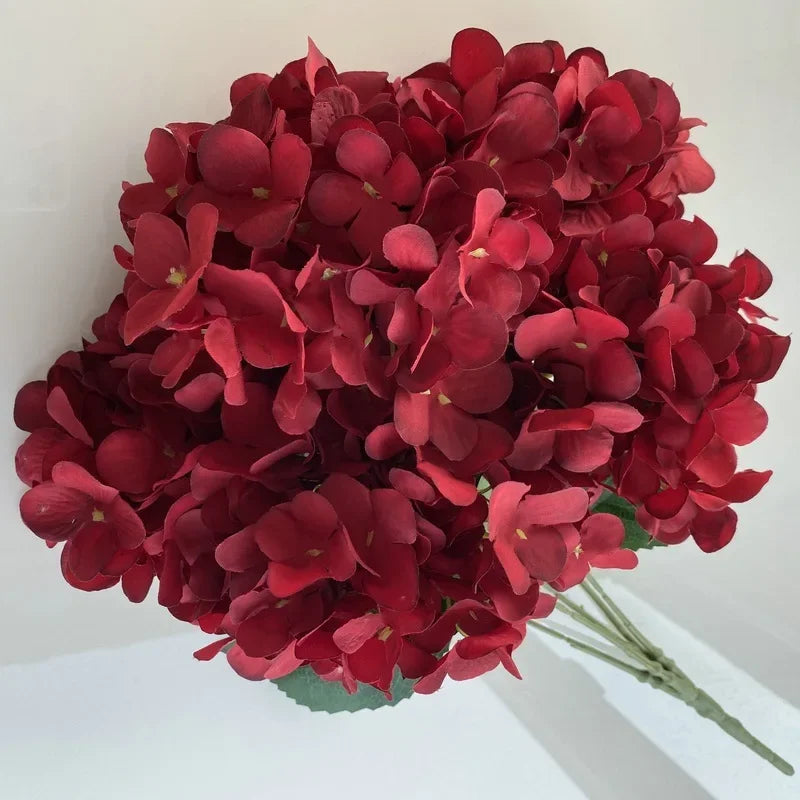 bouquet d'hortensias en soie pour décoration intérieure élégante - vue 9 sur 11