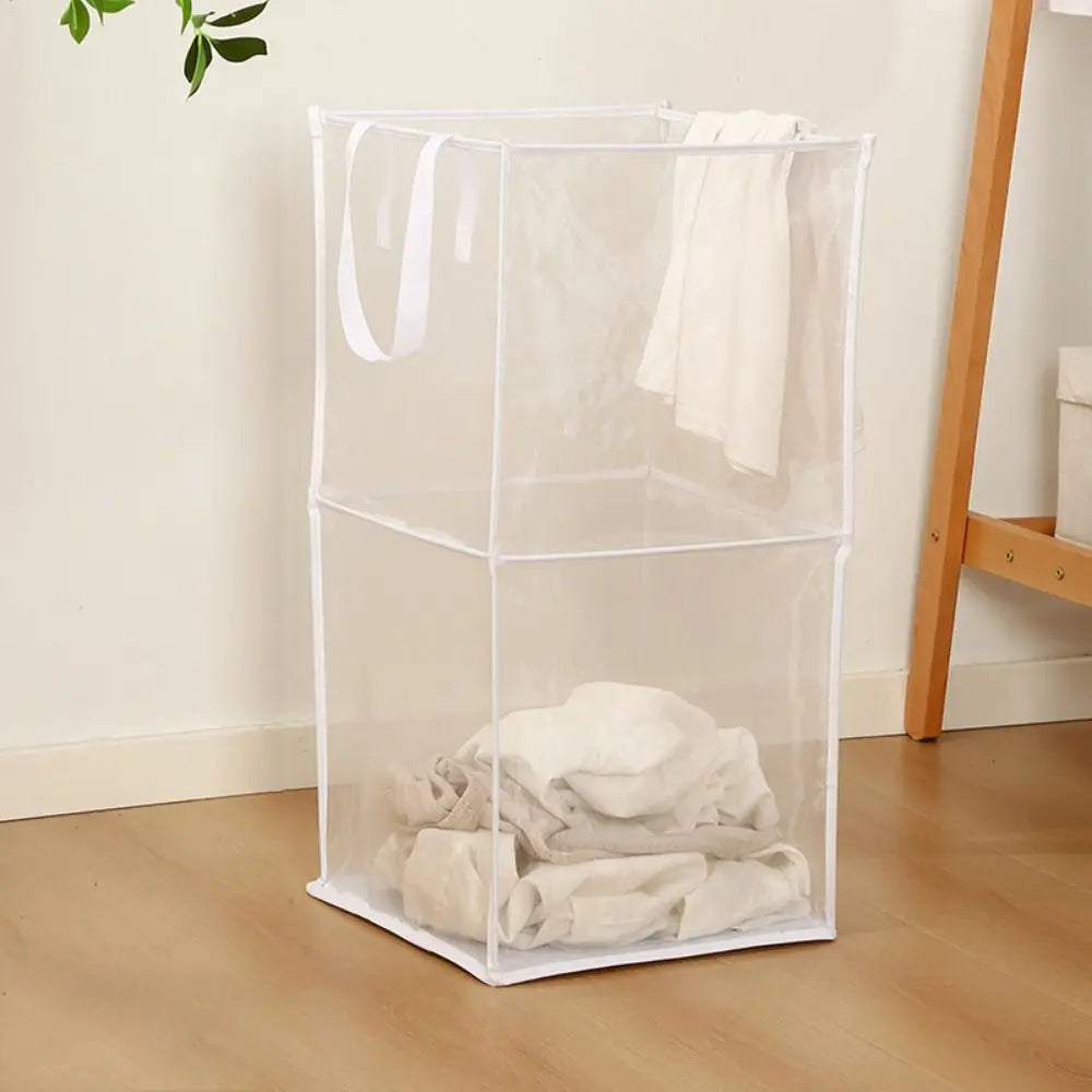 panier à linge pliable grande capacité avec poignées - vue 9 sur 12