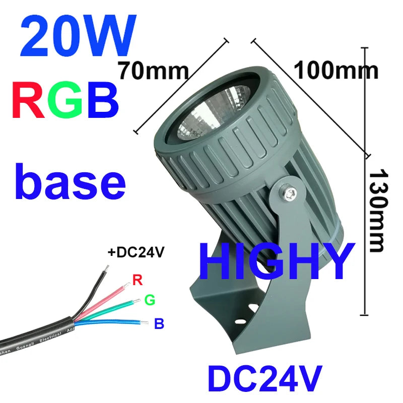 éclairage de jardin à led rgb étanche pour extérieur