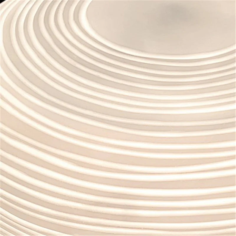lampe à poser 3 en 1 en verre à motif spirale trépied élégant - vue 6 sur 12
