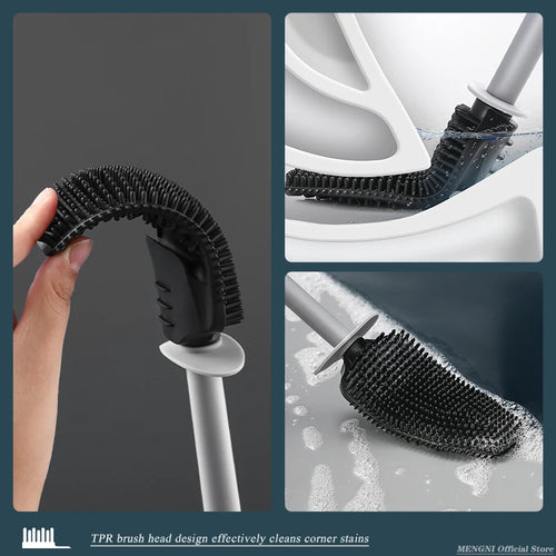 brosse de toilette luxe murale nettoyage rapide accessoires salle de bain - vue 8 sur 12