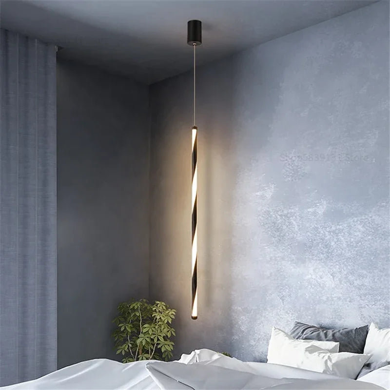 suspension minimalistes nordiques design créatif longue ligne