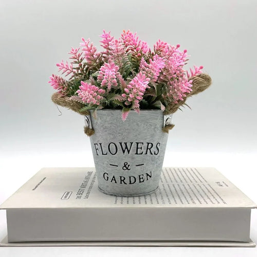 plante artificielle eucalyptus lavande en pot pour décoration intérieure - vue 6 sur 10