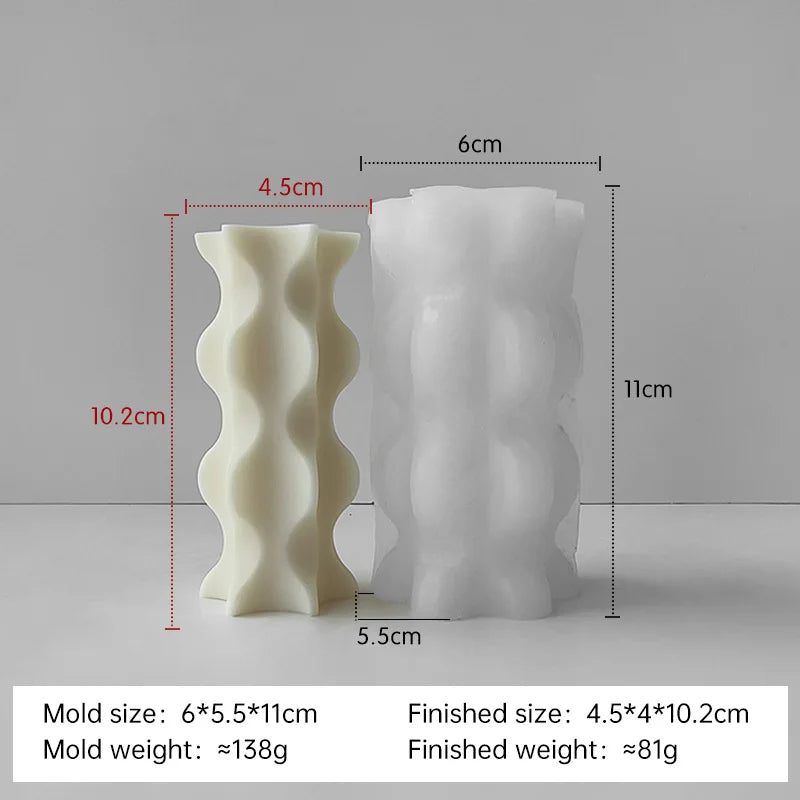 moule en silicone pour bougies aromatiques cylindriques fait main - vue 5 sur 20