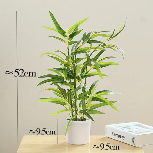 plante artificielle en pot bambou monstera pour décor bureau et maison - vue 8 sur 14