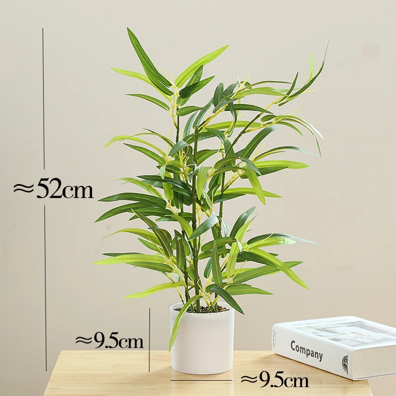 plante artificielle en pot bambou monstera pour décor bureau et maison - vue 7 sur 14