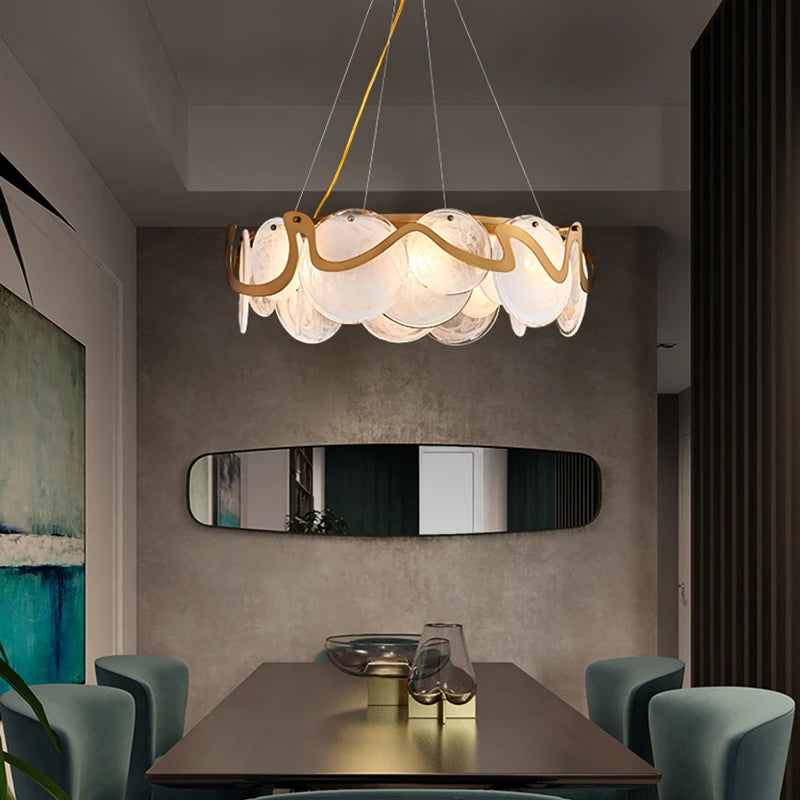 Suspension en verre style nordique post-moderne luxueux 2023