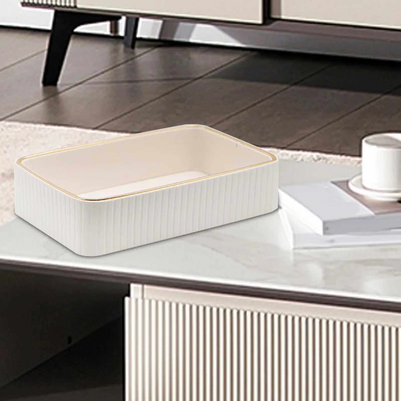 organisateur multifonction en cuir pour bureau et maison - vue 8 sur 8