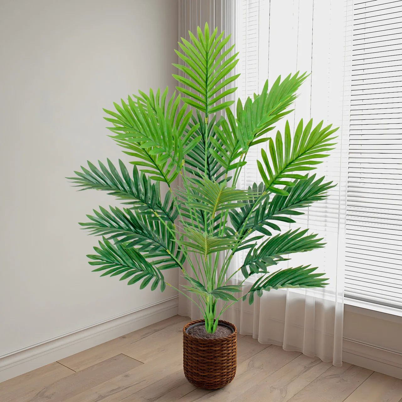 plante artificielle palmier tropical décoration jardin balcon intérieur extérieur - vue 3 sur 8