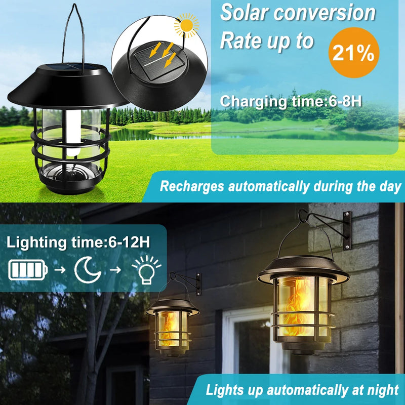lampes solaires extérieures pour éclairage de jardin décoratif