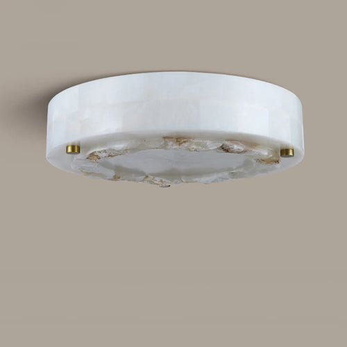 Luxueux plafonnier en marbre naturel circulaire 30CM 40CM chambre salon salle à manger Grand luminaire suspendu luminaire suspendu