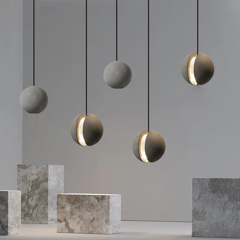 Wabi Sabi – lampe suspendue au Design nordique lune/planète