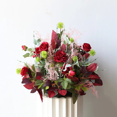 boules de fleurs artificielles en soie pour décoration de mariage et photo - vue 14 sur 22