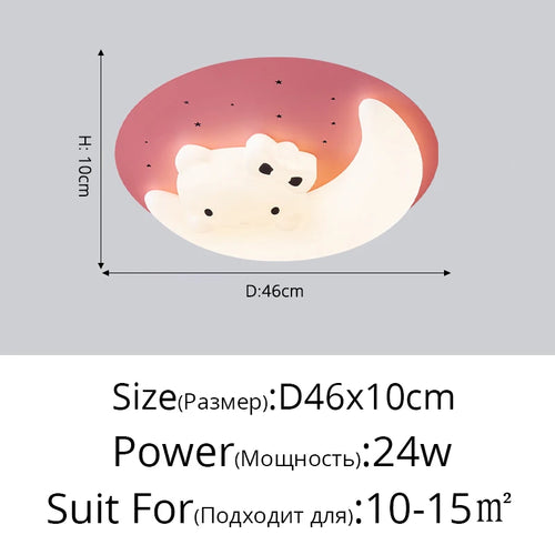 plafonnier led design nordique en forme de lapin luminaire décoratif d'intérieur - vue 15 sur 18