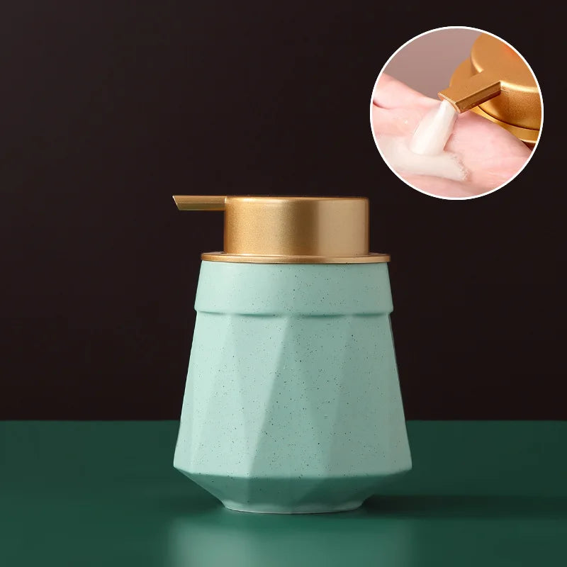 distributeur de savon portable en céramique 400 ml pour soins personnels - vue 23 sur 30