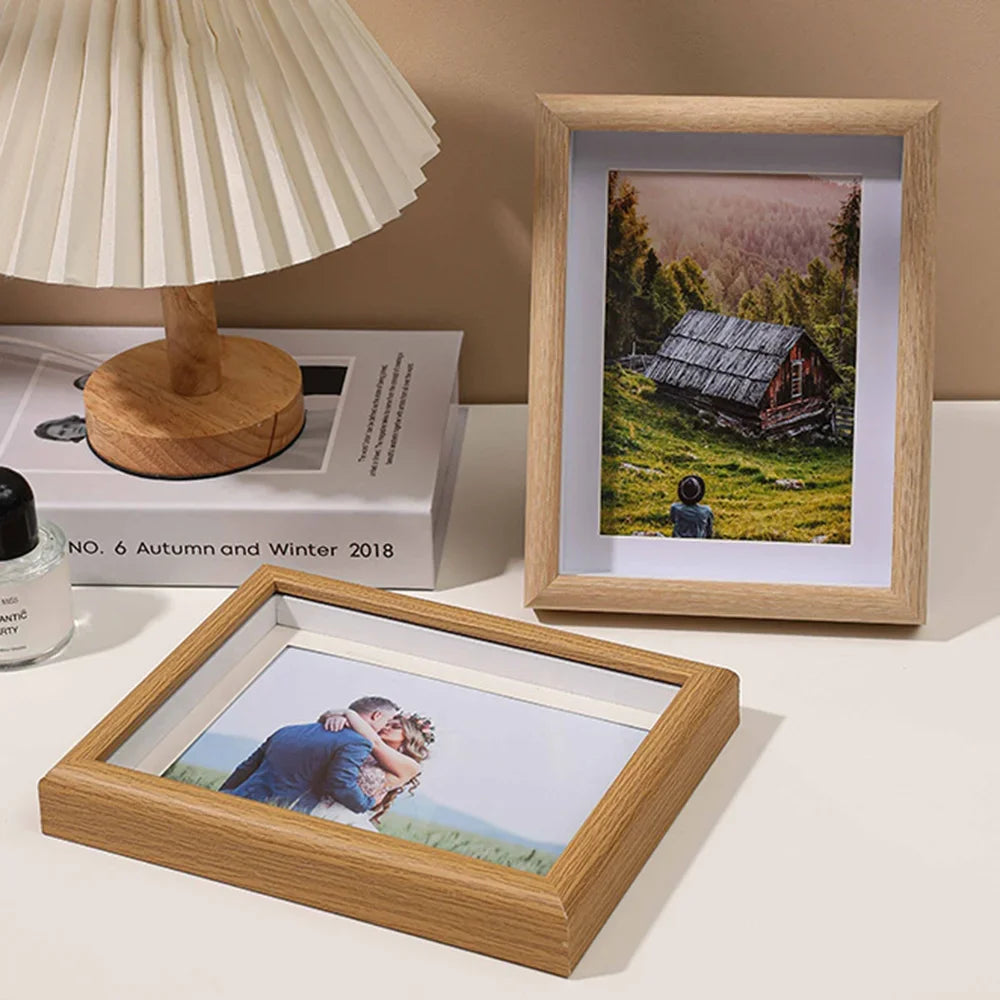 cadre photo en bois pour portraits de famille et souvenirs - vue 5 sur 9
