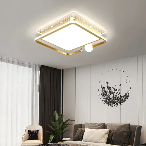 plafonnier nordique moderne avec leds pour décoration maison