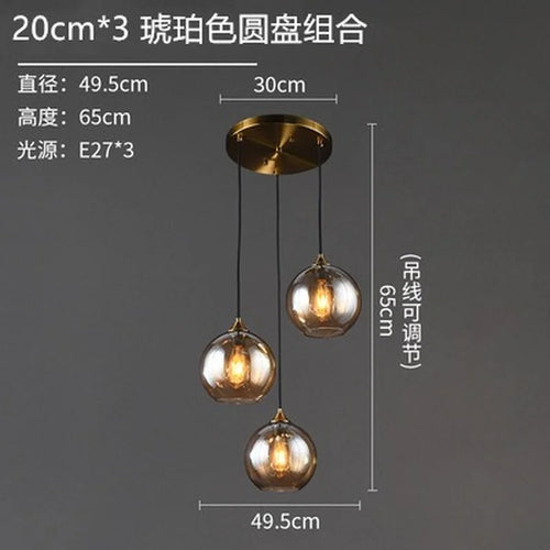 lustre en verre design nordique pour décoration intérieure - vue 18 sur 26