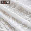 Voilage motif feuilles style moderne pour salon chambre