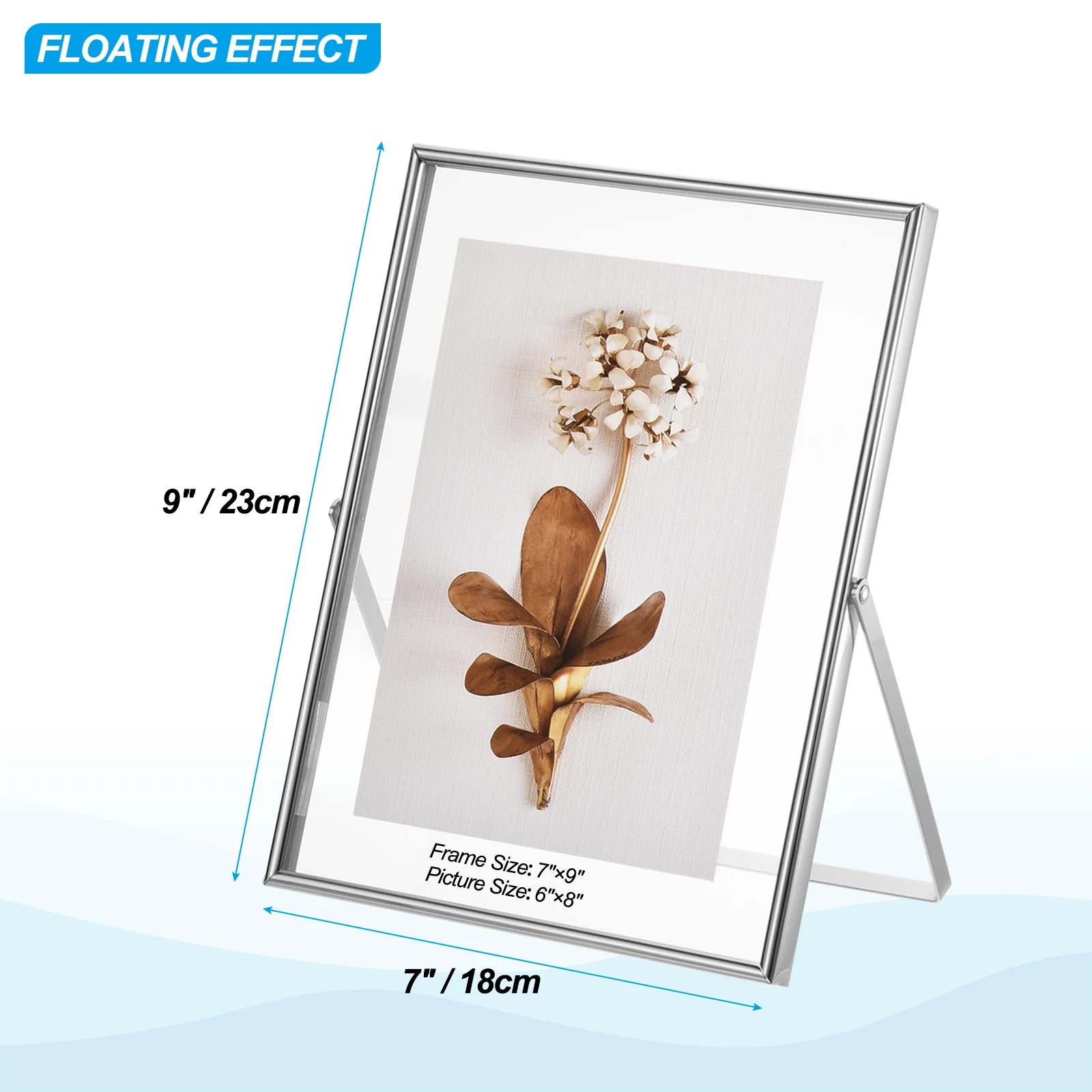 lot de 2 cadres photo en métal et verre pour décoration - vue 21 sur 22