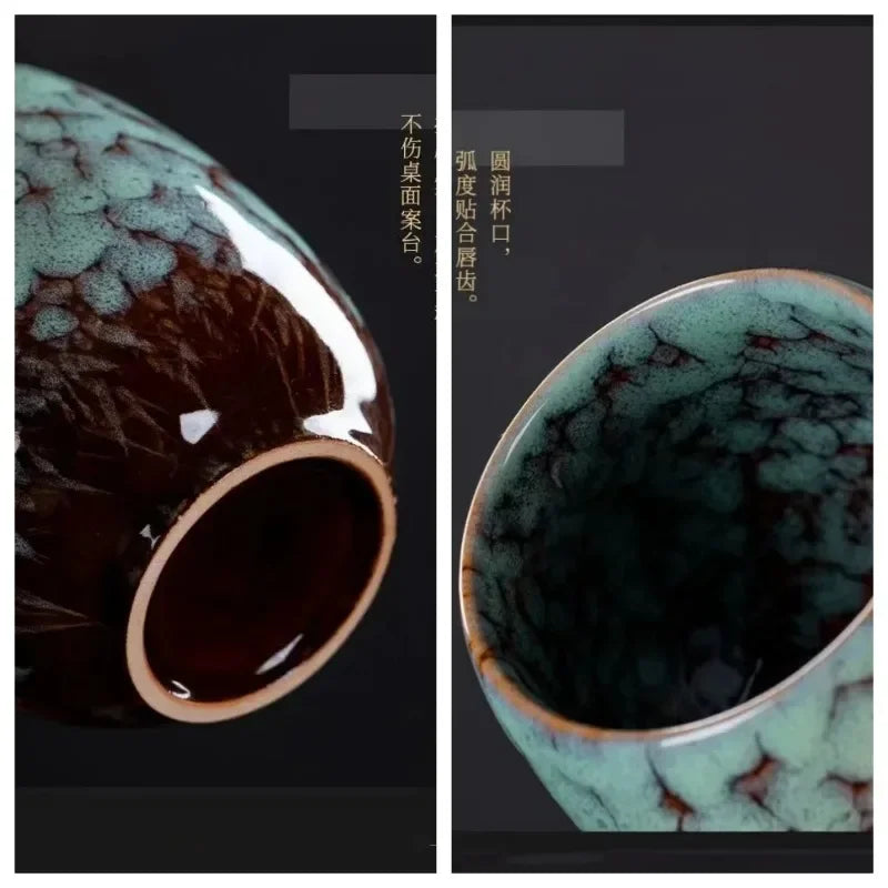Tasse thé kung fu céramique style tianmu artisanal